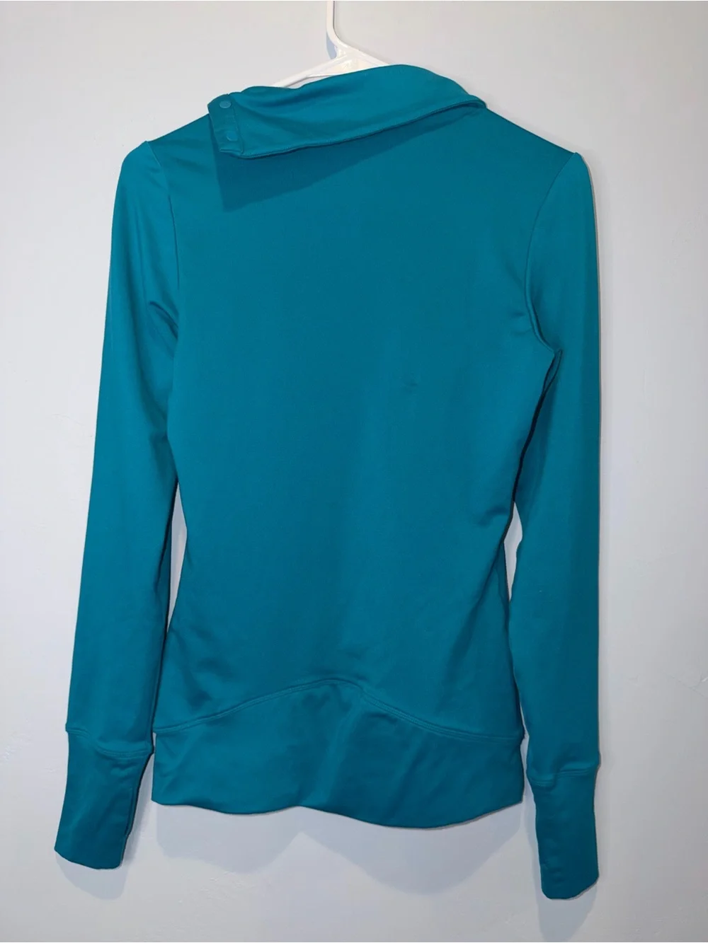 Nike Teal Long-Sleeve Pullover with Snap Collar